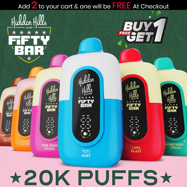 Hidden Hills x Fifty Bar Disposable (20000 PuffS)