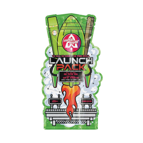 Astro Eight Launch Pack HTE THC-V THC-JD Disposable + 1G Pre Roll Alien OG UFO Train