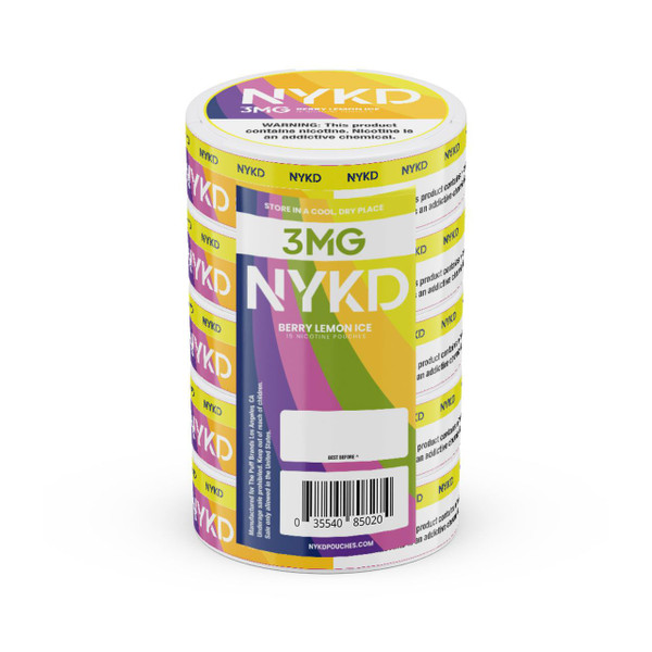 NYKD Nicotine Pouches - 5PK Berry Lemon Ice - 3MG