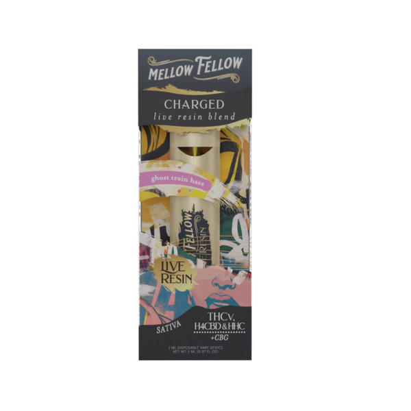 Mellow Fellow Live Resin Blend Disposable - 2ML Charged - Ghost Train Haze