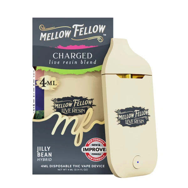 Mellow Fellow Live Resin Blend Disposable - 4ML Charged - Jilly Bean