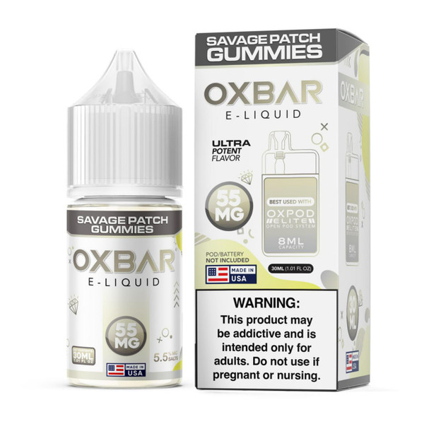 Pod x Oxbar Juice Salt Savage Patch Gummies Tobacco Free Nicotine E-Juice 30ml