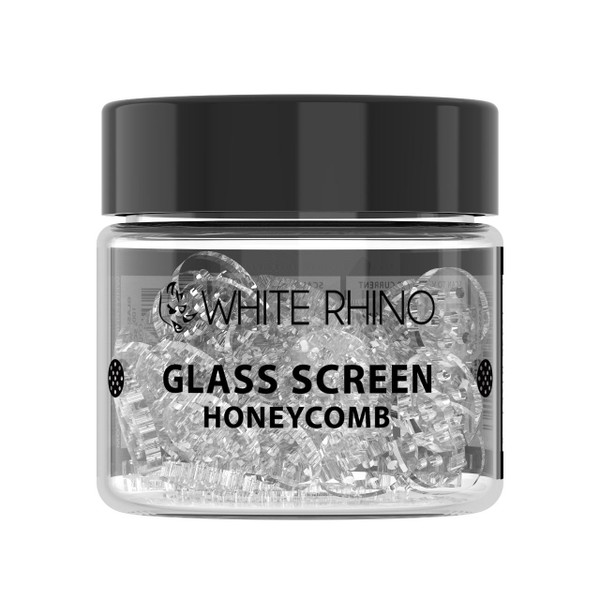 White Rhino Glass Screen Honeycomb - 100CT Jar