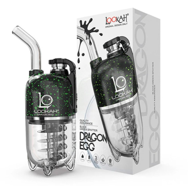Lookah Dragon Egg Black Green Spatter