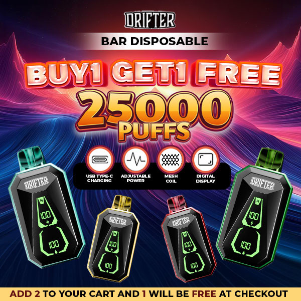 Drifter Bar Disposable | 25K Puffs - Buy 1 Get 1 Free