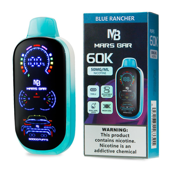 Mars Bar 60K Puff Disposable Blue Rancher