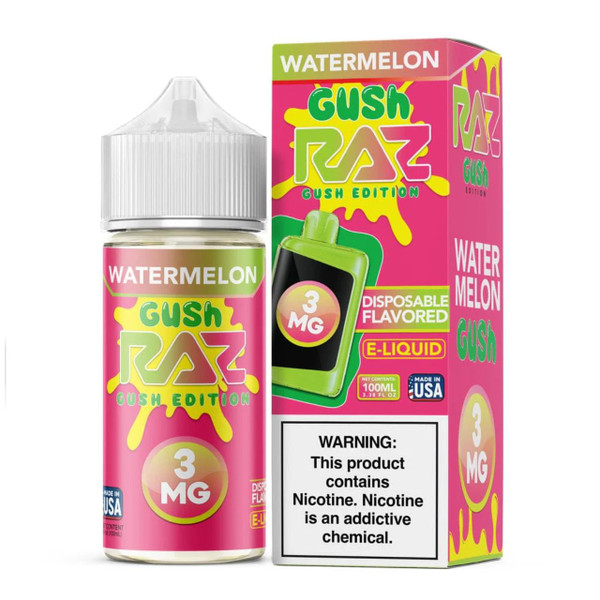 Pod Juice x RAZ Watermelon Gush Tobacco Free Nicotine E-Juice 100ml