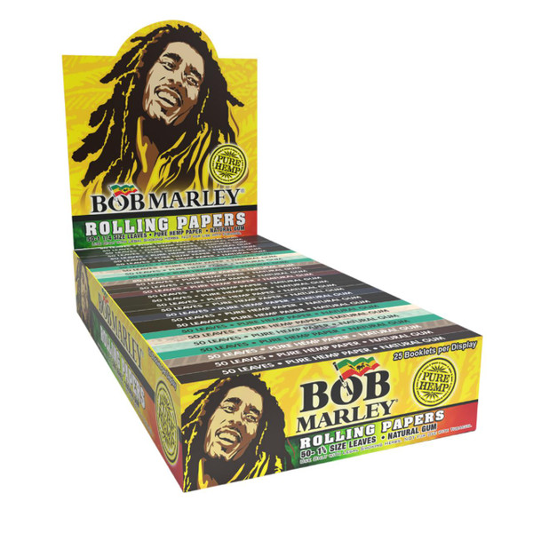 Bob Marley Rolling Papers Pure Hemp  1-14 Size - 25 Booklets