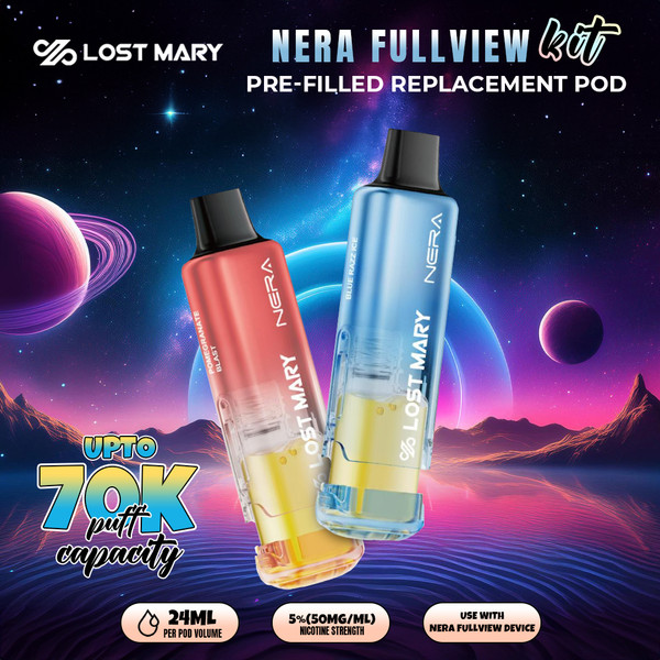 Lost Mary Nera Fullview Kit 70K Puff Replacement Pod Cartridge - 2PK