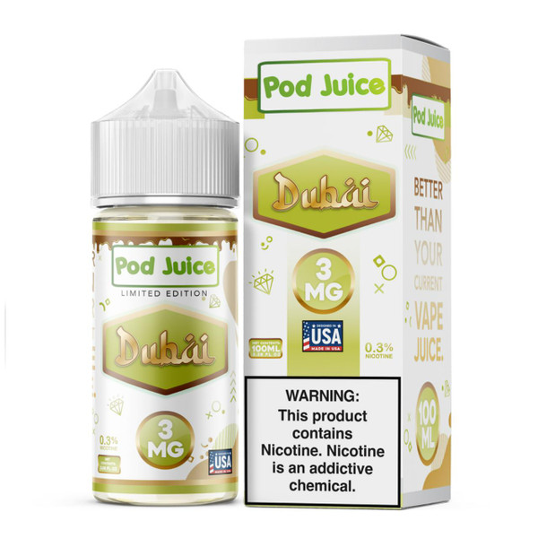 Pod Juice Dubai Tobacco Free Nicotine E-Juice 100ml