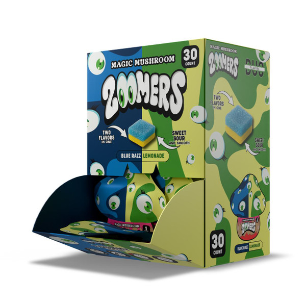 Zoomers DUO Magic Mushroom Gummies 1PK- 30CT Blue Razz Lemonade