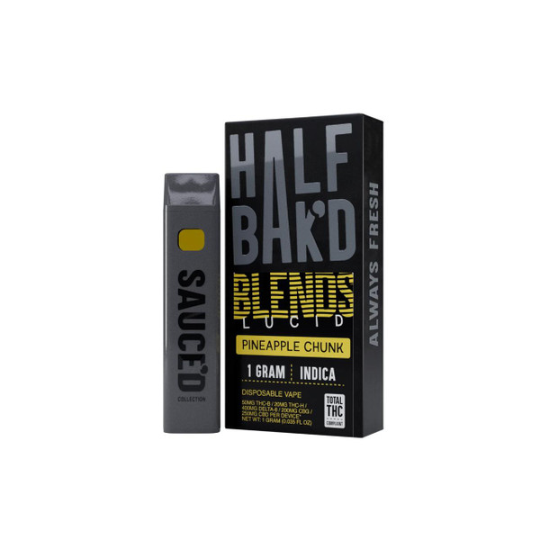 Half Bak'd Lucid Blends Disposable 1G-Pineapple Chunk Indica