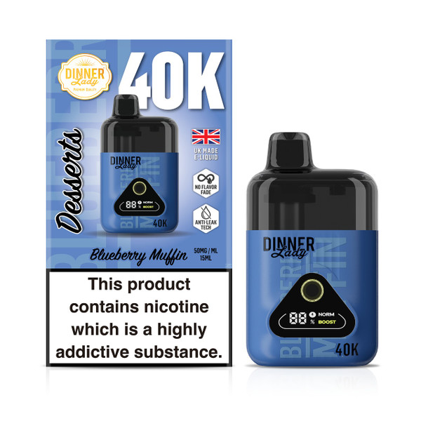 Dinner Lady Desserts 40K Puff Disposable Blueberry Mufffin