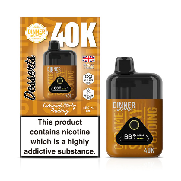 Dinner Lady Desserts 40K Puff Disposable Caramel Sticky Pudding