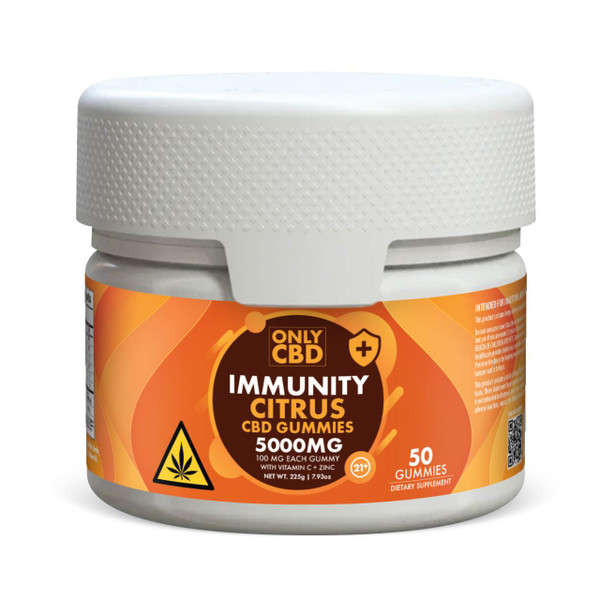 Only CBD Immunity Gummies 5000MG Citrus