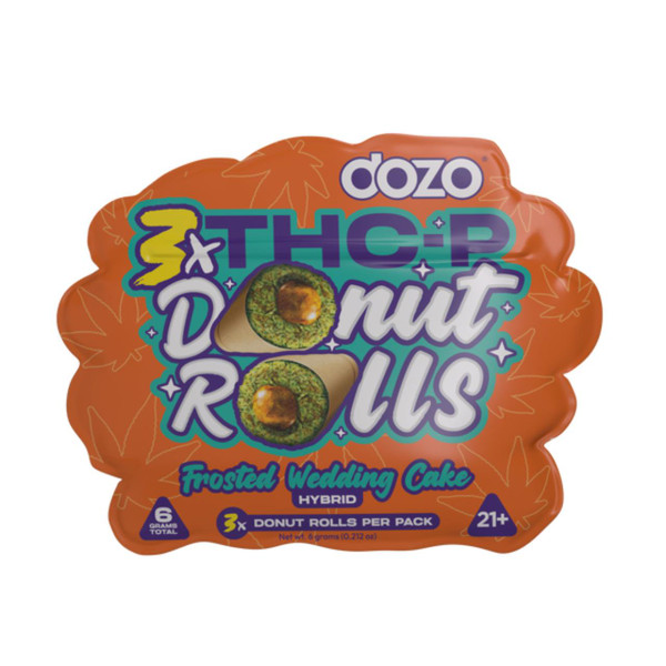 DOZO THCP Donut Roll Prerolls 2G 3CT-Blueberry Gushers Indica