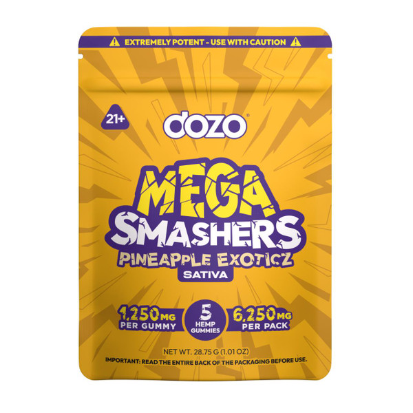 DOZO Mega Smashers Gummies 6250MG-Pineapple Exoticz Sativa