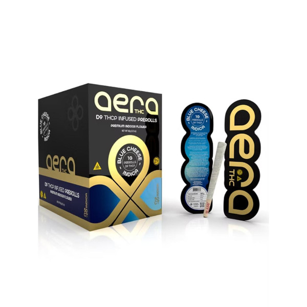 Aera THC D9 THCP Infused Preroll 1G 50CT-Blue Cheese Indica