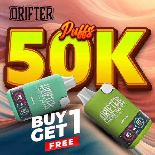 Drifter Bar Disposable | 50K Puffs - Buy 1 Get 1 Free