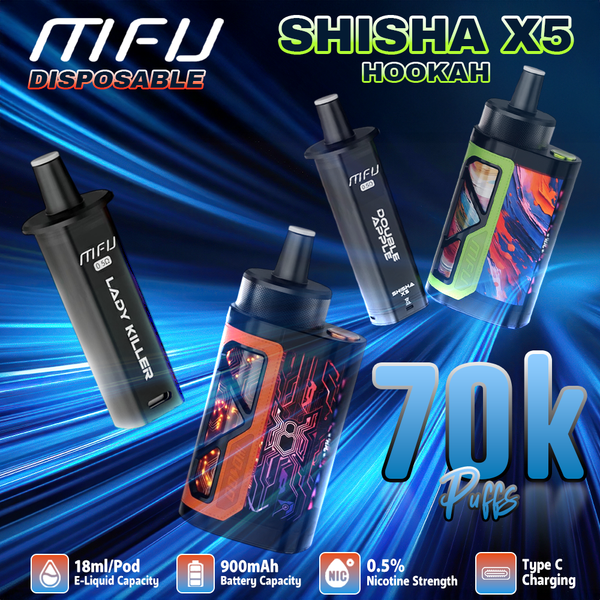 MFU SHISHA X5 Hookah Disposable 70K Puffs