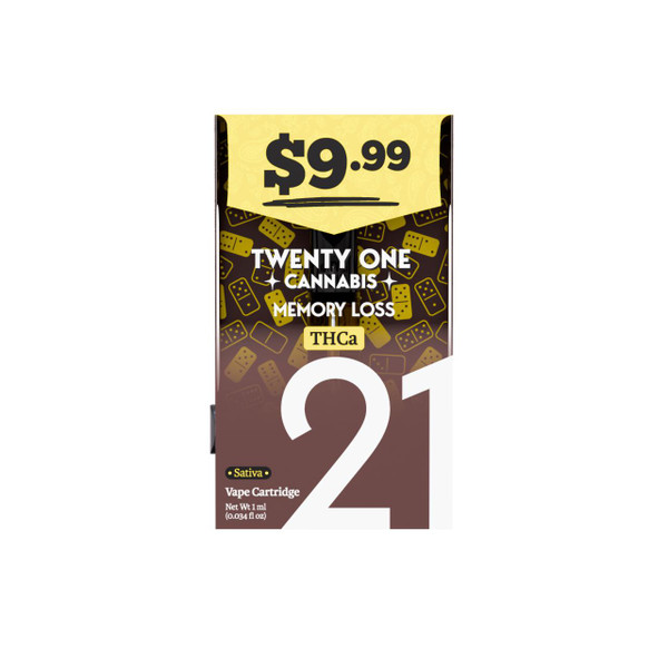 Twenty One THCA Pre Priced Cartridges 1G-Memory Loss Sativa