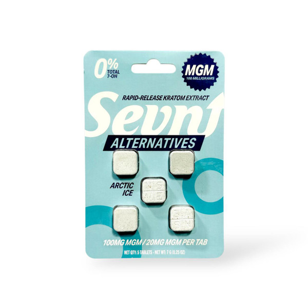 SEVN MGM Kratom Extract Tablets 100MG - 5CT Arctic Ice