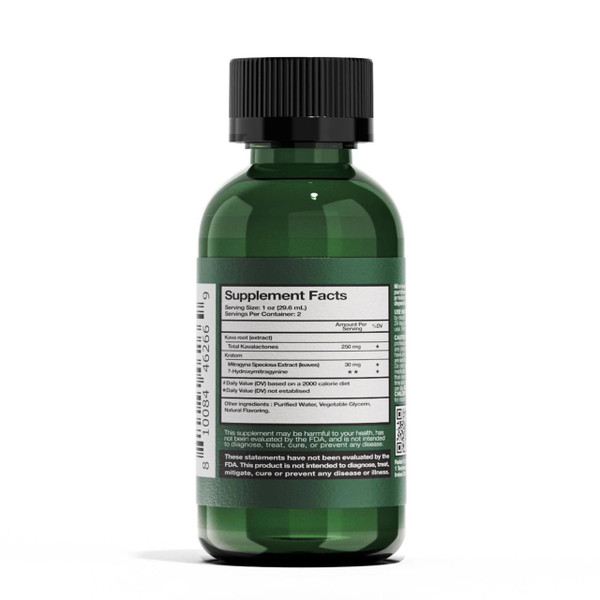 KRX Plant Based Kava Kratom Shot 60ML Back