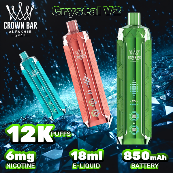 Al Fakher Crown Bar Crystal V2 12K Puff Disposable