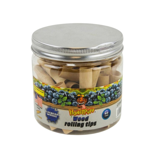 HONEYPUFF WOOD ROLLING TIPS JAR 60CT-Blueberry Woods