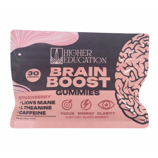 Higher Education Functional Mushroom Gummies 30CT Brain Boost-Strawberry