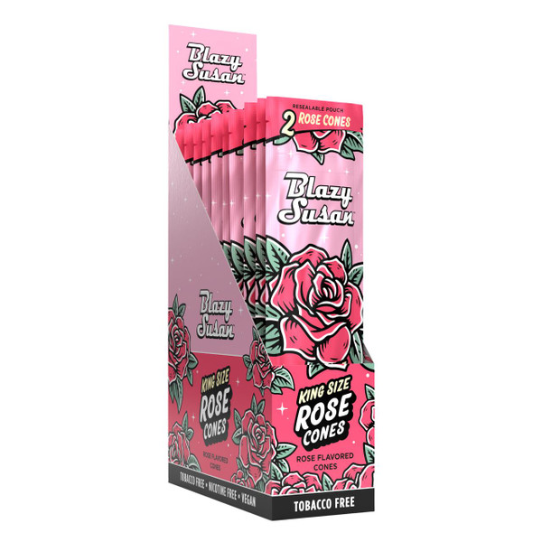 BLAZY SUSAN KING SIZE- 10PK ROSE CONES