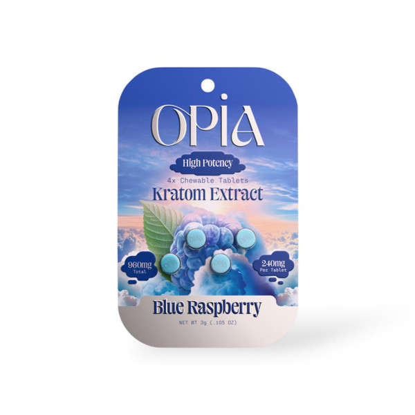 OPIA High Potency Kratom Extract Tablets 240MG-4 CT Blue Raspberry