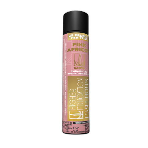 Higher Education THC Hashhole Prerolls 2G-1CT Pink Apricot Sativa