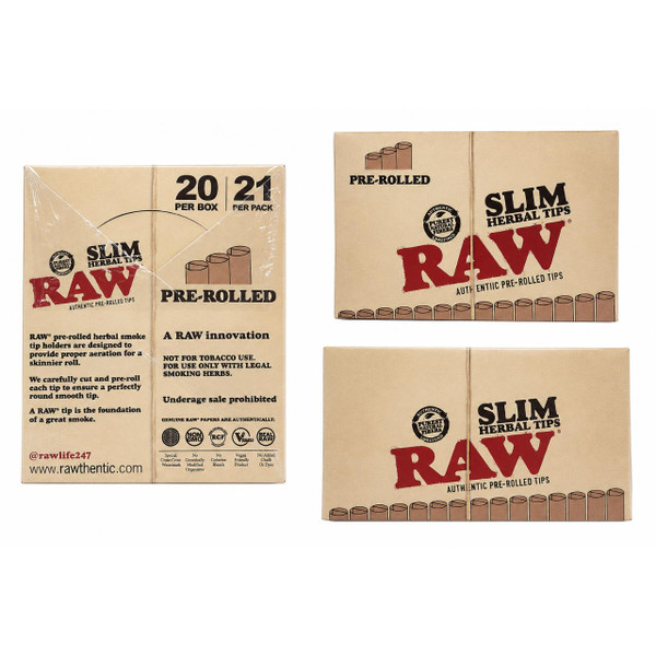 Raw Pre Rolled Herbal Tips (Pack of 1)-20COUNT