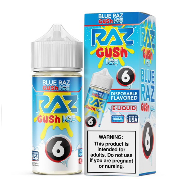Pod Juice X Raz Blue Razz Gush Ice Nixodine 100ML E-Juice 6mg