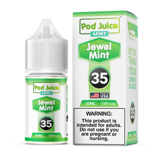 Pod Juice Jewel Mint Nixodine Salt 30ML E-Juice 35 MG