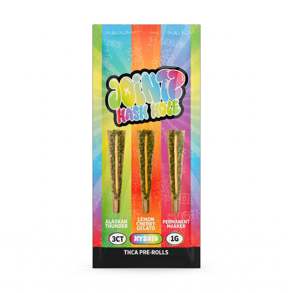 Jointz THC Hash Hole PreRolls 1G 1PK 3CT Alaskan Thunder-Lemon Cherry Gelato-Permanent Marker Hybrid