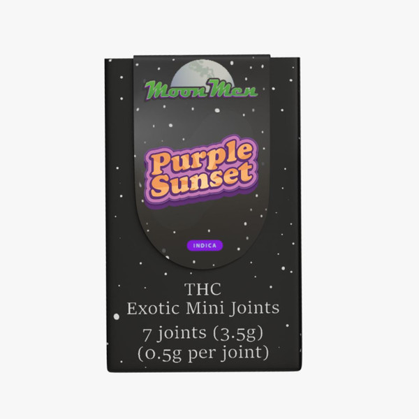 Moon Men THC Exotic Mini Joints 3.5G - 7CT Purple Sunset Indica