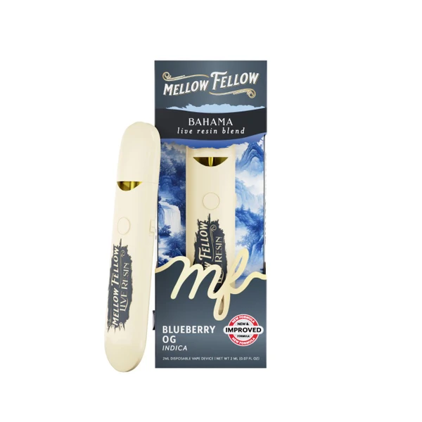Mellow Fellow Bahama Live Resin Blend 2ML Disposable Blueberry OG Indica