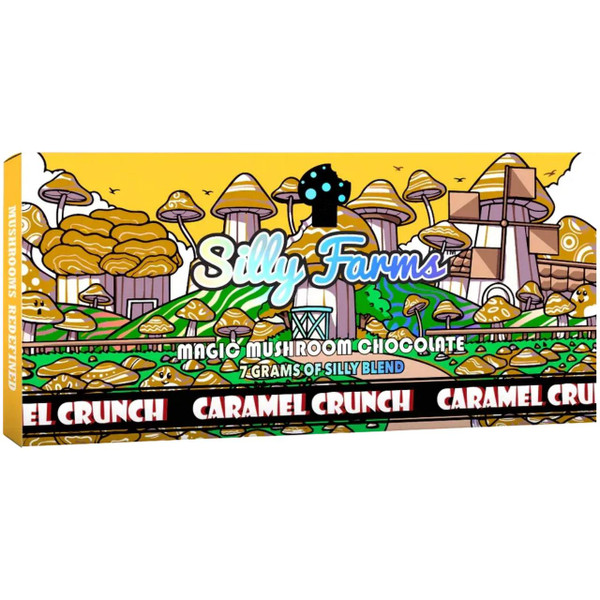 Silly Farms Magic Mushroom Chocolate Bar Caramel Crunch