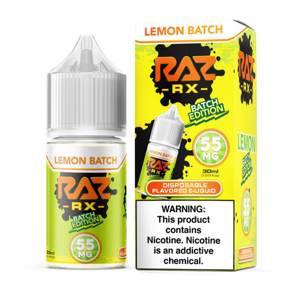 Pod Juice RX Raz Lemon Batch Tobacco Free Nicotine 30ml Salt E-Juice 55mg