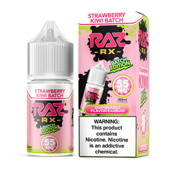 Pod Juice RX Raz Strawberry Kiwi Batch Tobacco Free Nicotine 30ml Salt E-Juice 55mg