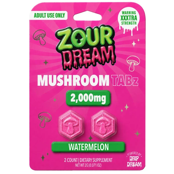 Zour Dream Mushroom Tablets 2000MG - 2CT WaterMelon
