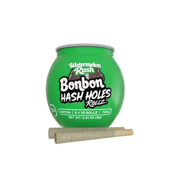 Bonbon THCA Hashhole Prerolls 1G-6CT Watermelon Rush Sativa