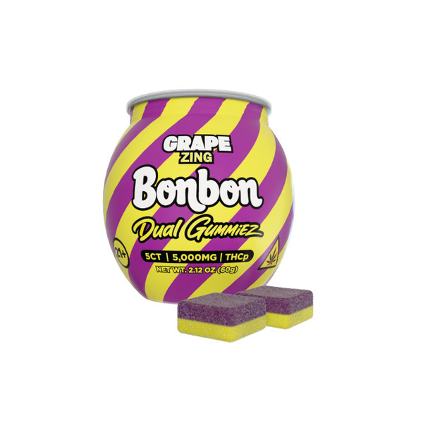 Bonbon THCP Dual Gummies 5000MG -5CT Grape Zing