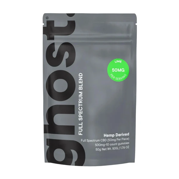 Ghost Wellness Full Spectrum Gummies 500MG - 10CT Lime