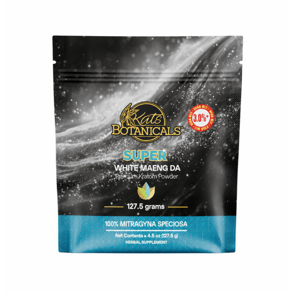 Kats Kratom Powder 127.5G Super White Maeng Da