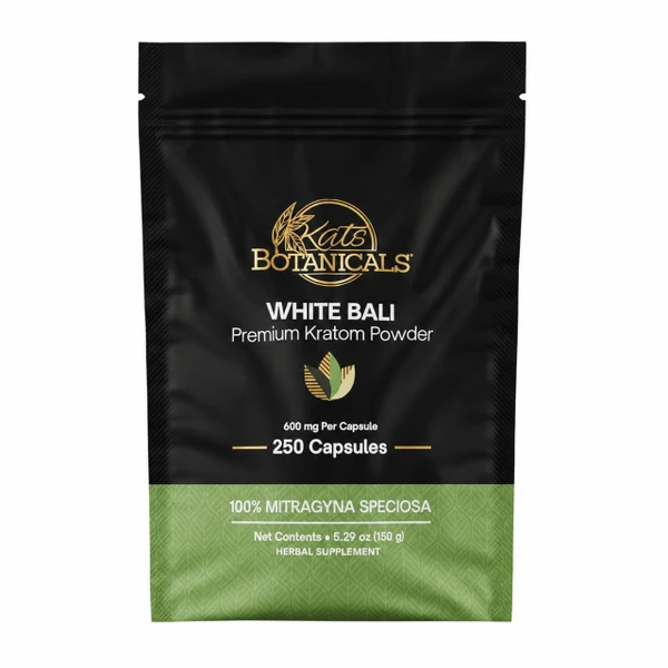 Kats Kratom Capsules 250CT White Bali