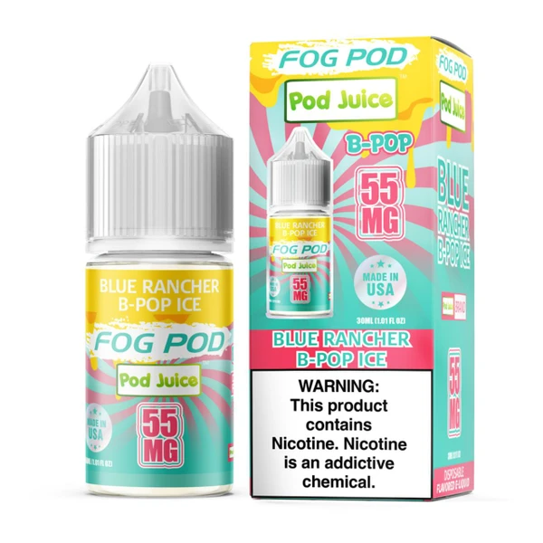 Fog Pod X Pod Juice Blue Rancher B -POP Ice Salt 30ml E-Juice 55mg
