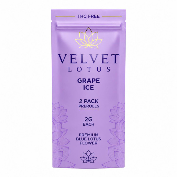 Velvet Lotus Blue Lotus Prerolls 4G-2CT Grape Ice